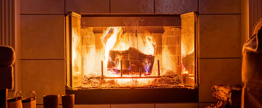 Mendota Hearth Landscape Fireplace Installation in Carmel, Indiana
