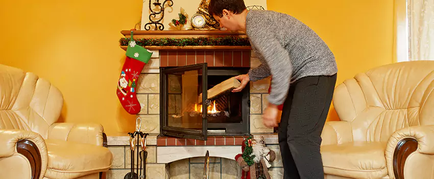 Rusted Metal Fireplace Restoration in Carmel, Indiana