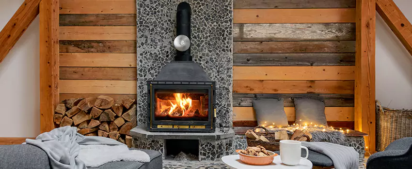 Thelin Hearth Products Direct Vent Gas Stove Fireplace Inspection in Carmel, Indiana